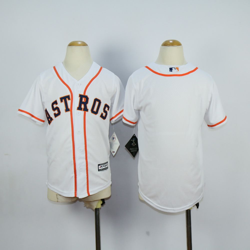 Youth Houston Astros Blank White MLB Jerseys->youth mlb jersey->Youth Jersey